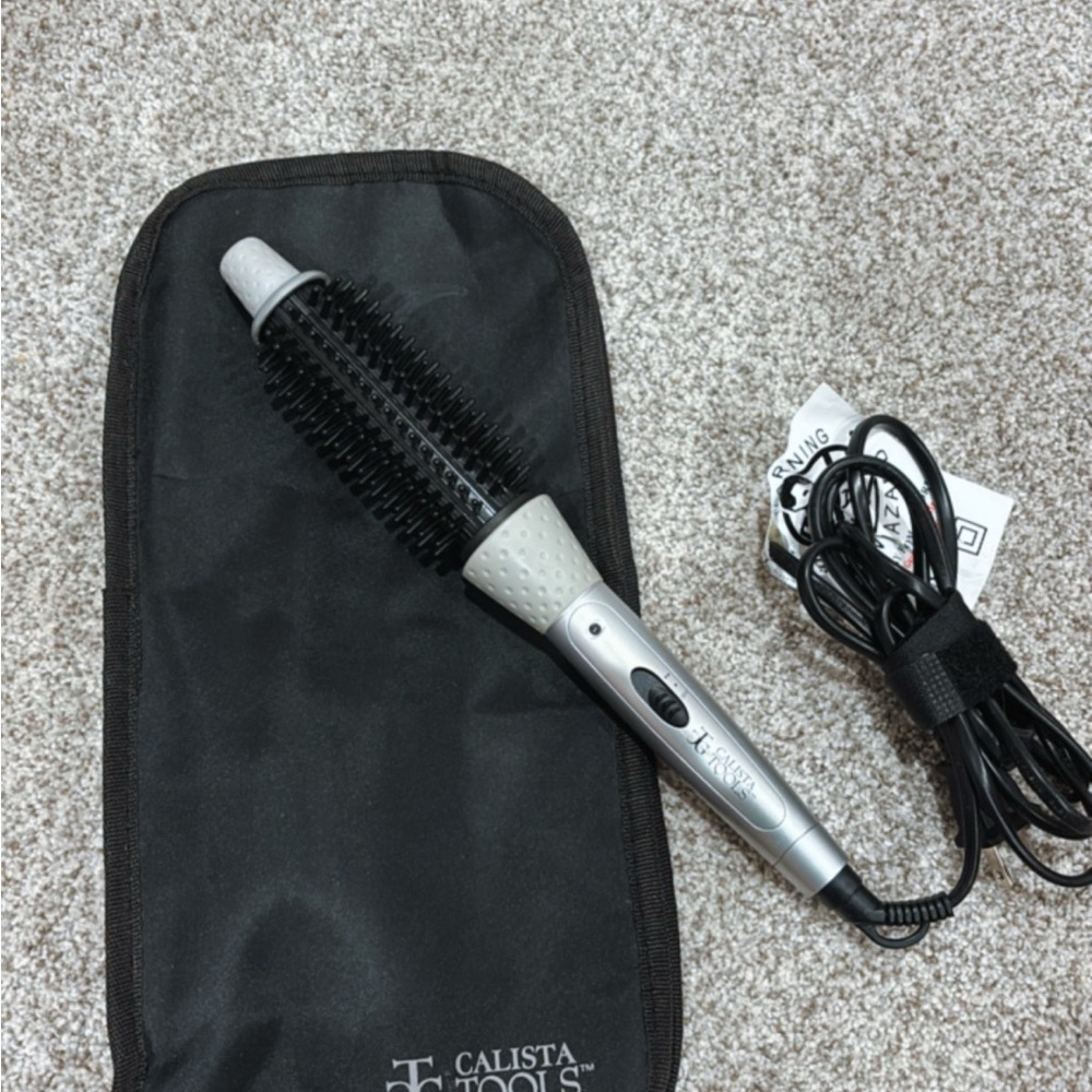 Calista Perfecter Fusion Styler Heated Round Brush With Case & Owners Manual